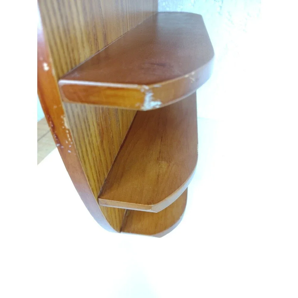 Jack Daniels 2002 Solid Wood Shot Glass Display Shelf Barrel Shape Design